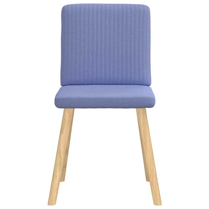 Chaises à manger lot de 6 bleu jean tissu