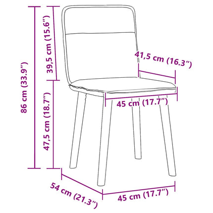 Chaises à manger lot de 6 gris clair tissu