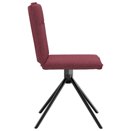 Chaises à manger lot de 6 rouge bordeaux tissu