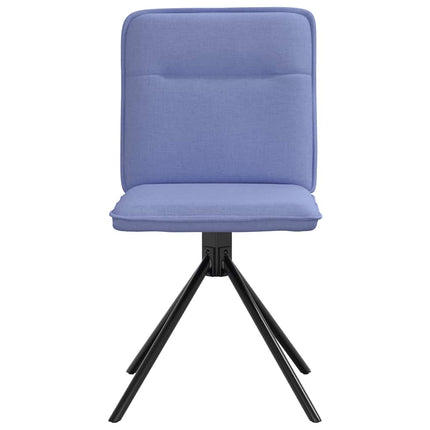 Chaises à manger lot de 6 bleu jean tissu