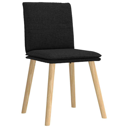 Chaises à manger lot de 6 noir tissu