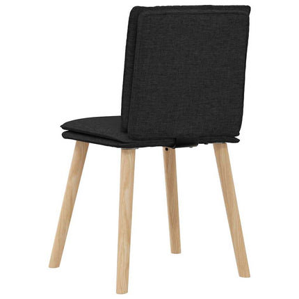 Chaises à manger lot de 6 noir tissu