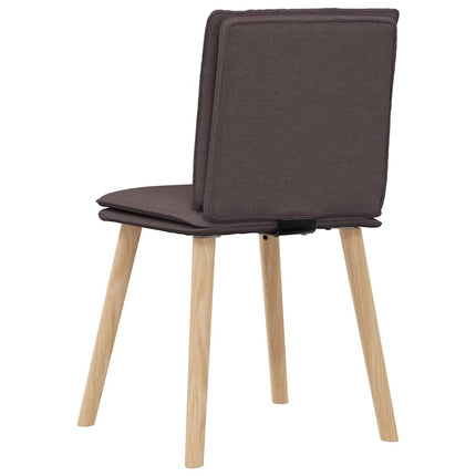 Chaises à manger lot de 6 marron foncé tissu