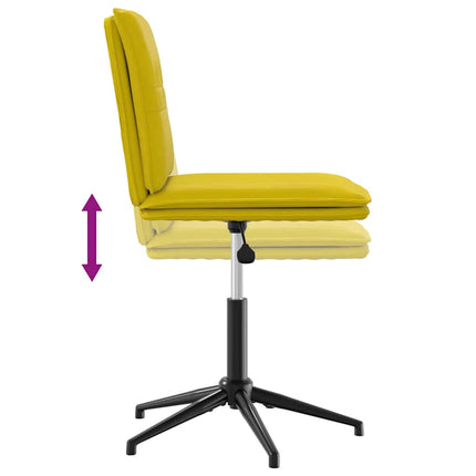 Chaises à manger lot de 4 jaune velours