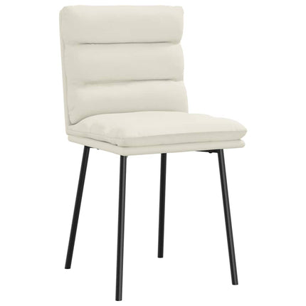 Chaises à manger lot de 6 crème velours