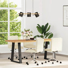 Chaises à manger lot de 4 crème similicuir