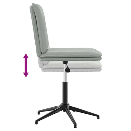 Chaises à manger lot de 6 gris clair velours