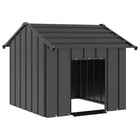 Niche pour chien avec toit noir 85x107x81 cm acier galvanisé