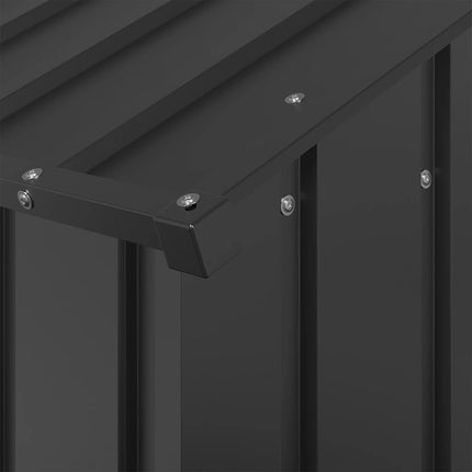 Niche pour chien avec toit noir 114x202x101 cm acier galvanisé