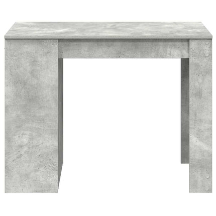Bureau avec tiroir et étagère gris béton bois d'ingénierie