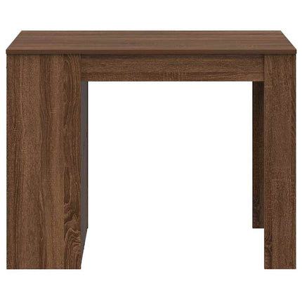 Bureau avec tiroir et étagère chêne marron bois d'ingénierie
