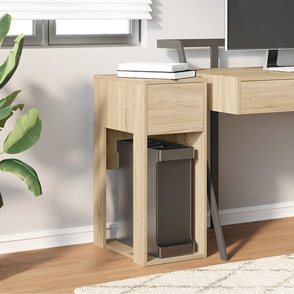 Support de tour d'ordinateur et tiroir chêne sonoma 30x44x74 cm