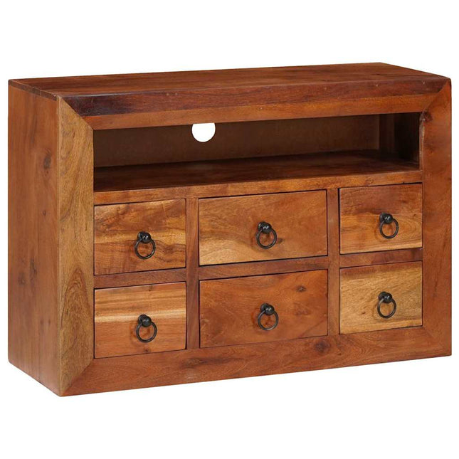 Buffet avec tiroir Marron 80 x 30 x 55 cm Bois d'acacia massif