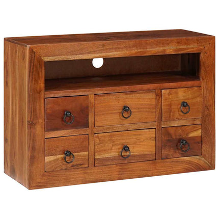 Buffet avec tiroir Marron 80 x 30 x 55 cm Bois d'acacia massif
