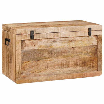 Boîte de Rangement avec stockage Marron Bois de mangue massif