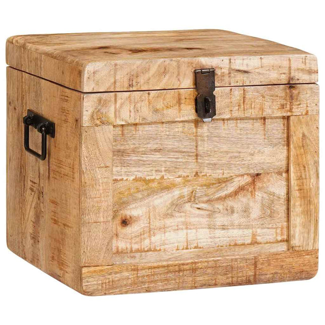 Boîte de Rangement avec stockage Marron Bois de mangue massif