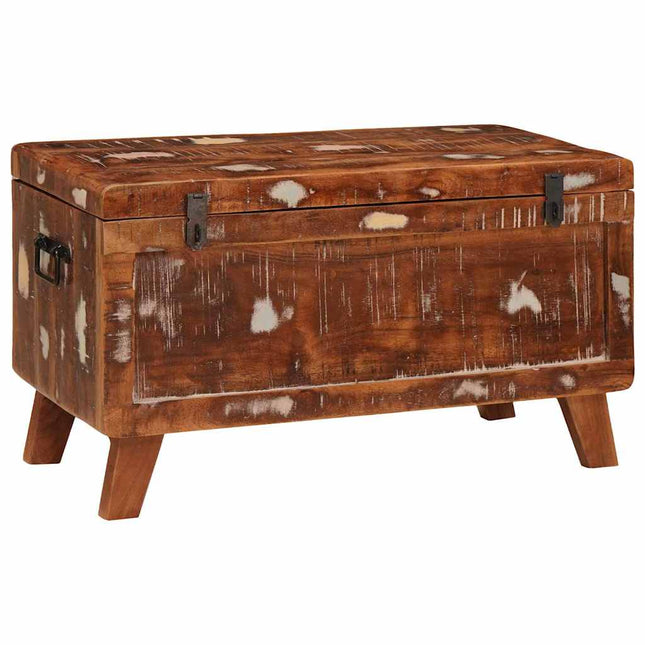 Boîte de Rangement 70 x 35 x 40 cm bois de récupération massif