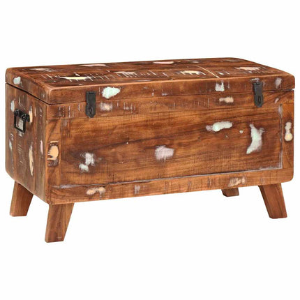 Boîte de Rangement 70 x 35 x 40 cm bois de récupération massif