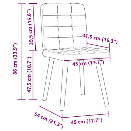 Chaises à manger lot de 2 vert foncé tissu