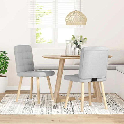 Chaises à manger lot de 2 gris nuage tissu