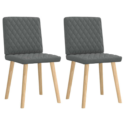 Chaises à manger lot de 2 gris foncé tissu