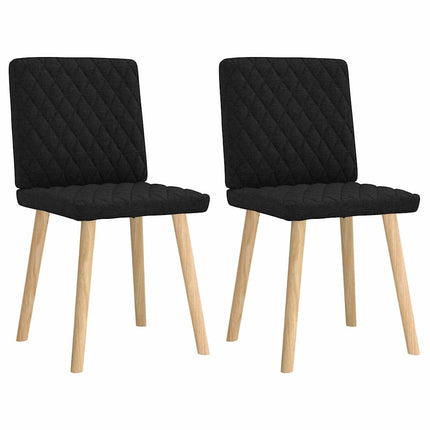 Chaises à manger lot de 2 noir tissu