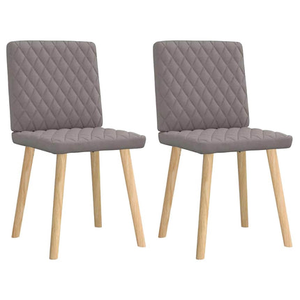 Chaises à manger lot de 2 taupe tissu