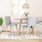 Chaises à manger lot de 2 gris nuage tissu