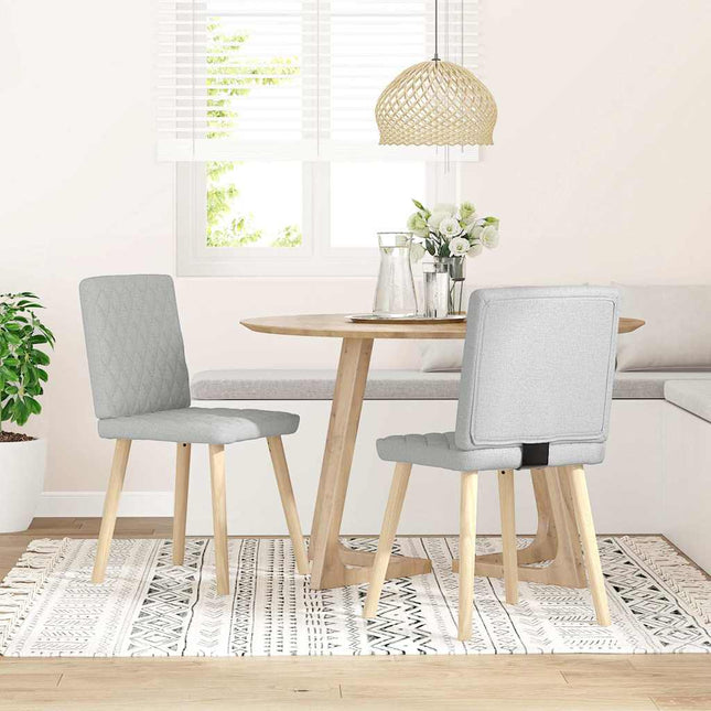 Chaises à manger lot de 2 gris nuage tissu