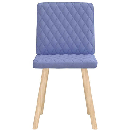 Chaises à manger lot de 2 bleu jean tissu