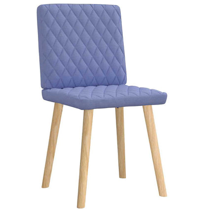 Chaises à manger lot de 2 bleu jean tissu