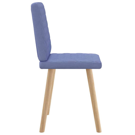 Chaises à manger lot de 2 bleu jean tissu