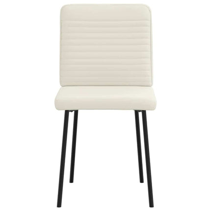 Chaises à manger lot de 2 Crème Velours