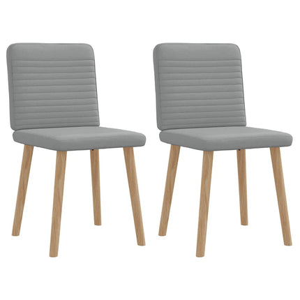 Chaises à manger lot de 2 gris clair tissu
