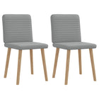 Chaises à manger lot de 2 gris clair tissu