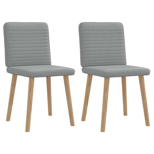 Chaises à manger lot de 2 gris clair tissu
