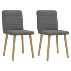 Chaises à manger lot de 2 gris foncé tissu