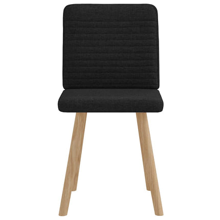 Chaises à manger lot de 2 noir tissu