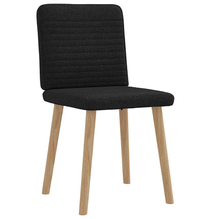 Chaises à manger lot de 2 noir tissu