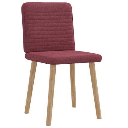 Chaises à manger lot de 2 rouge bordeaux tissu