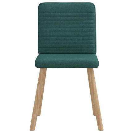 Chaises à manger lot de 2 vert foncé tissu