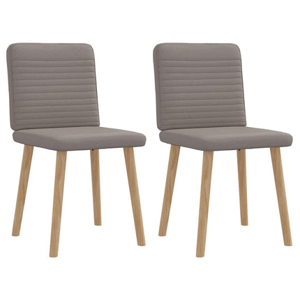 Chaises à manger lot de 2 taupe tissu