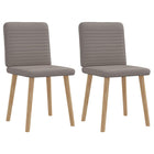 Chaises à manger lot de 2 taupe tissu