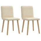 Chaises à manger lot de 2 crème tissu