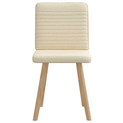 Chaises à manger lot de 2 crème tissu
