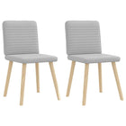 Chaises à manger lot de 2 gris nuage tissu