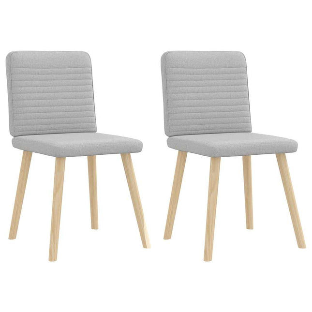 Chaises à manger lot de 2 gris nuage tissu