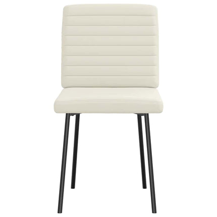 Chaises à manger lot de 2 Crème Velours