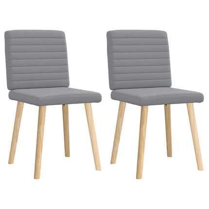 Chaises à manger lot de 2 gris clair tissu