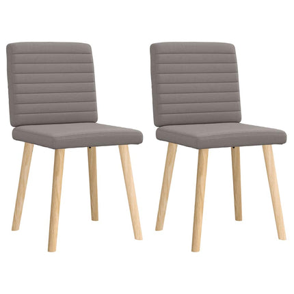 Chaises à manger lot de 2 taupe tissu